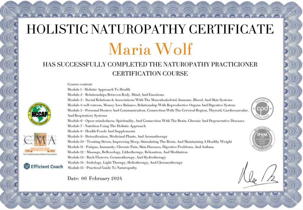 Naturopath Certificate